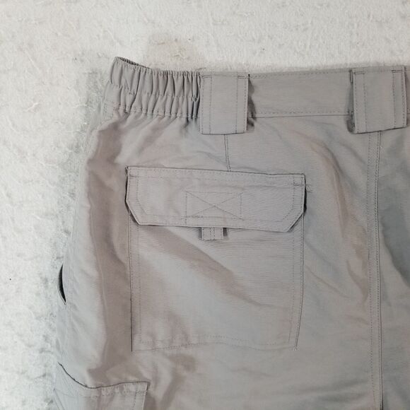 Reel Legends cargo hiking shorts Men's medium gray comfort waist outdoor fishing - Picture 8 of 14